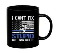 Mug En Céramique I Can'T Fix Stupid But I Can Cuff It Police Mug 330Ml | Mug En Céramique Résistante Écologique Mug Pour Événements Bureau Maison Ceramics Coffee Mugs
