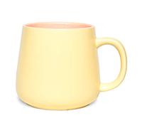 Mug en céramique jaune mat de 445 ml - Passe au lave-vaisselle et au micro-ondes, idéal pour le bureau et la maison