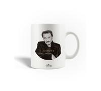 Mug en Céramique - Johnny Hallyday - Noir et Blanc - 30cl - Compatible Lave-Vaisselle - 9,5cm