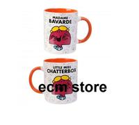 Mug en céramique - MADAME BAVARDE - 30 cl - Orange - Collection Monsieur Madame - Design contemporain