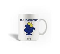 Mug en Céramique - Madame Je Sais Tout - 30cl - Blanc - Compatible Lave-Vaisselle - Rond