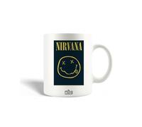 Mug En Céramique Nirvana Groupe De Pop Logo Jaune Fond Noir