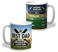 Mug en céramique personnalisable avec inscription « Best Dad in The World Cricket » - 325 ml