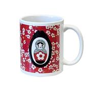 CBKREATION Mug en céramique blanche poupée russe liberty