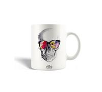 Mug En Céramique Tête De Mort Serpent Lunettes De Fleur