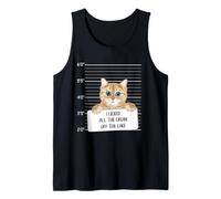 Mug en Forme de Chat avec Inscription « Crime I Licked Cream » Débardeur