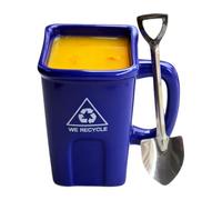 Mug en Forme de Poubelle,Tasse En Céramique Pour Café Chaud - Tasse À Lait Avec Poignée - Pour Restaurant Cuisine Hôtel Bureau Salle À Manger Table De Chevet Enseignants Collectionneurs Anniversaire F