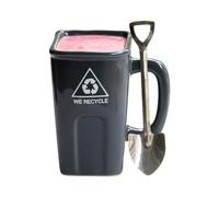 Mug en Forme de Poubelle,Tasse En Céramique Pour Café Chaud - Tasses à Thé pour la Maison,Pour Restaurant Cuisine Hôtel Bureau Salle À Manger Table De Chevet Enseignants Collectionneurs Anniversaire F