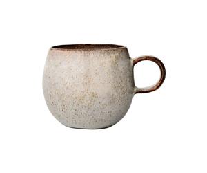 Mug en grès beige, émaillage brillant, bords irréguliers, compatible micro-ondes et lave-vaisselle - Bloomingville, Sandrine - 10x10x10 cm