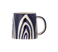 Mug en grès bleu, peint à la main, motifs bleus - Bloomingville, Shama - 15x15x11 cm