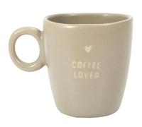 Mug en grès collection MINIMALIST 10 cl modèle "Coffee Lover" beige