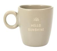 Mug en grès collection MINIMALIST 10 cl modèle "Hello sunshine" beige