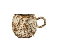 Mug en grès marron, à motifs, glaçure marron et beige - Bloomingville, Paula - 9xP9x8 cm