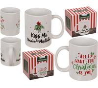 Mug en grès Out of the Blue Rêves de Noël - 2 modèles assortis Kiss Me