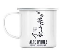 Mug en métal émaillé Alpe d'huez greatest climb Blanc G