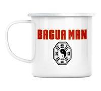 Mug en métal émaillé Bagua man iron super héros Blanc G