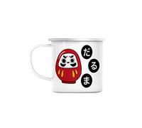 Mug en Métal Emaillé Daruma Doll Porte bonheur Japon Asie Culture