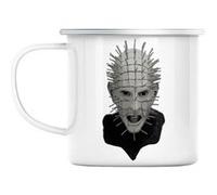 Mug en métal émaillé Diable peur monstre halloween Blanc G