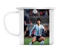 Mug en métal émaillé Diego maradona 10 argentine Blanc G