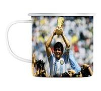 Mug en métal émaillé Diego maradona 10 argentine Blanc G