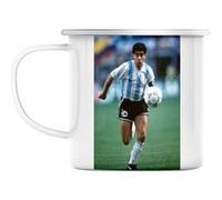 Mug en métal émaillé Diego maradona 10 argentine Blanc G