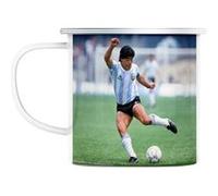 Mug en métal émaillé Diego maradona 10 argentine Blanc G