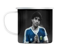 Mug en métal émaillé Diego maradona 10 argentine Blanc G