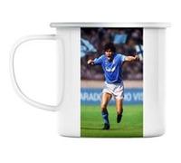 Mug en métal émaillé Diego maradona 10 naple Blanc G