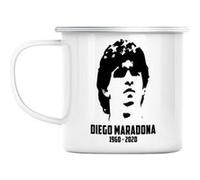 Mug en métal émaillé Diego maradona 1960 - 2020 Blanc G