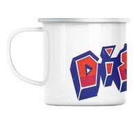Mug en métal émaillé Dig dug jeux vidéo retro Blanc G