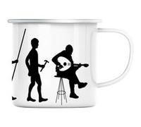 Mug en métal émaillé Evolution oud maroc musique Blanc G