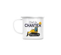 Mug en métal émaillé - FABULOUS - Chef de Chantier - 284 ml - Cylindrique - Compatible lave-vaisselle