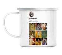 Mug en métal émaillé Gustav klimt réseaux sociaux Blanc G