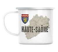 Mug en métal émaillé Haute saône 70 département Blanc G