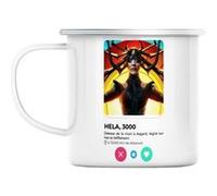 Mug en métal émaillé Hela réseau social thor Blanc G