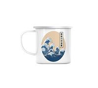 Mug en Métal Emaillé Hokusai Grandes Vagues Japon Asie Culture Mer