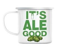 Mug en métal émaillé Ipa it's ale good biere Blanc G