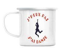 Mug en métal émaillé J'peux pas j'ai danse hip hop Blanc G