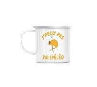 Mug en Métal Emaillé J'Peux Pas J'ai Spéléo Découverte Grotte Caverne Spéléologie