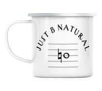 Mug en métal émaillé Just b natural musique Blanc G