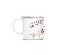 Mug en Métal Emaillé Le Vélo c'est la Vie France Cyclisme Tour VTT Course