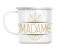 Mug en métal émaillé Madame chic luxe france Blanc G
