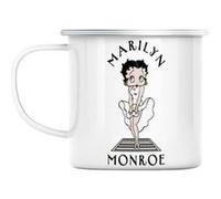 Mug en métal émaillé Marilyn boop betty monroe Blanc G