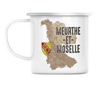 Mug en métal émaillé Meurthe et moselle 54 Blanc G