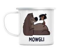 Mug en métal émaillé Mowgli enfant héros nature Blanc G