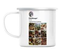 Mug en métal émaillé Pieter bruegel réseaux Blanc G