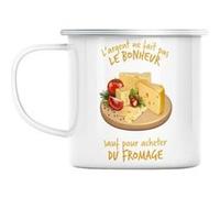 Mug en métal émaillé Plateau de fromage - l'argent Blanc G