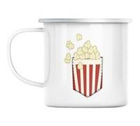 Mug en métal émaillé Poche surprise popcorn street Blanc G