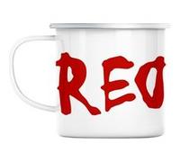 Mug en métal émaillé Redrum halloween peur murder Blanc G