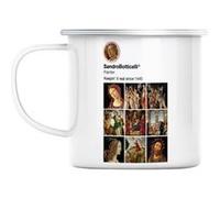 Mug en métal émaillé Sandro botticelli réseaux Blanc G